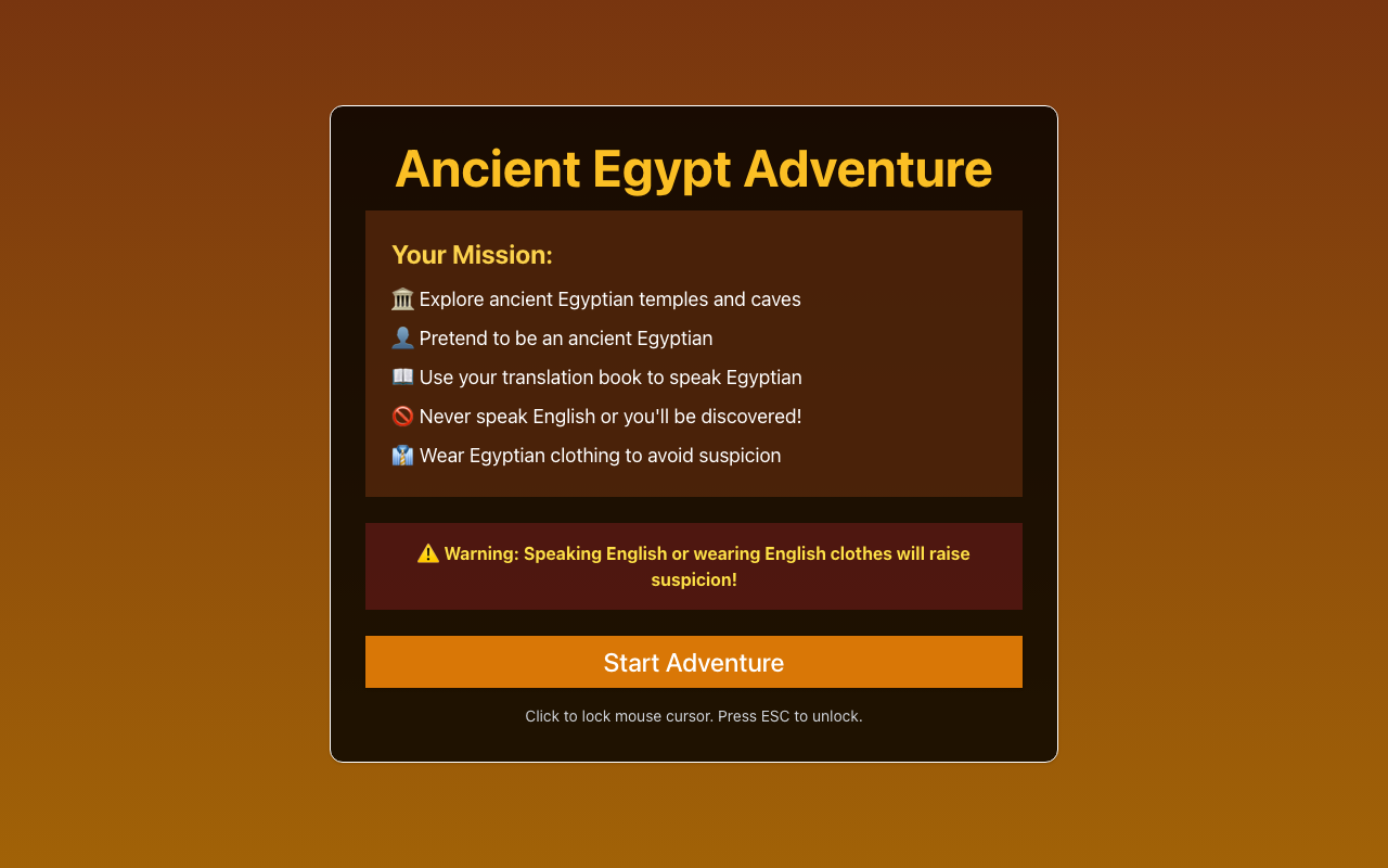 Ancient Egypt Undercover